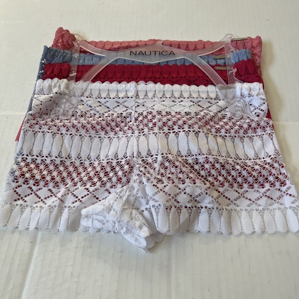 NWT Nautica 4 Pack Boy Short Lace Women's Underwear Size Small